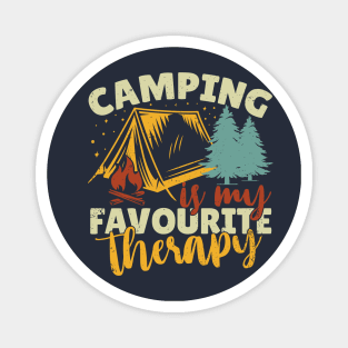 Camping Is My Favorite Therapy Magnet